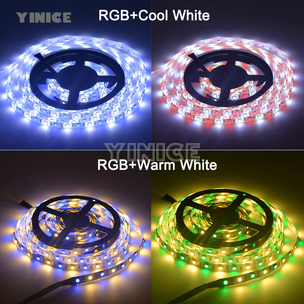 Набор светодиодных лент DC12V SMD 5050 RGB RGBW диодный Водонепроницаемый светодиодный Скотч+ пульт дистанционного управления+ блок питания гибкий светильник 20 м 5 м