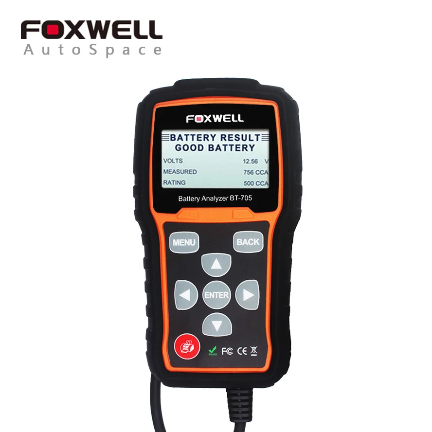 

FOXWELL BT705 Auto 12V 24V Battery Tester Analyzer Check Battery Health Starting Charging System For AGM Spiral GEL Batteries