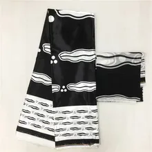 Имитация шелковой ткани африканская ткань высокого качества мягкая шелковая ткань для платья с Африканским принтом, Ткань 5 ярдов TJ0569