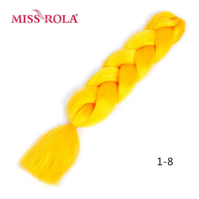 Miss Rola, 100 г, ультра большой Плетеный вязаный крючком, волосы для наращивания, 1 шт., 89 цветов, Ombre, синтетические, на крючках, косички, цвет волос - Цвет: P4/27
