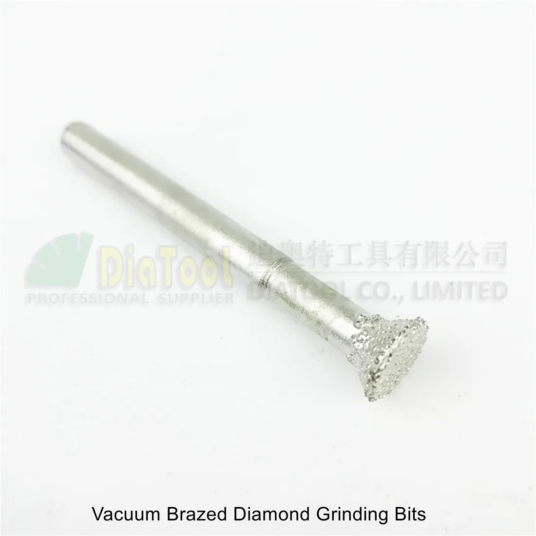 Shank 6mm 5pcs Vacuum brazed diamond grinding heads #7 bits burs