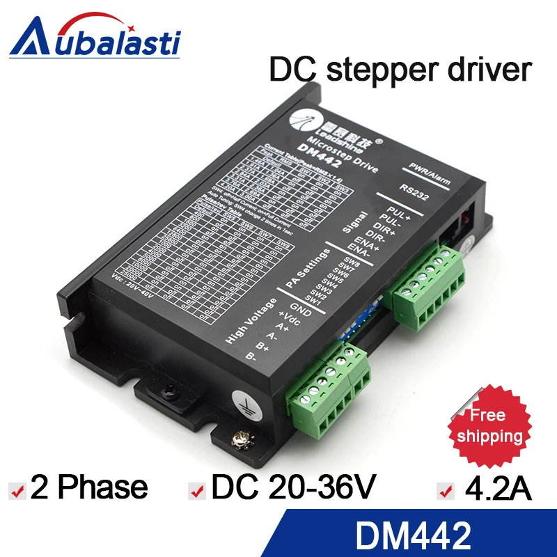 

stepper motor driver DM442 2 Phase for Digital Stepping Motor 57HS09 DC20-36V 4.2A use for laser engraver cutting controller