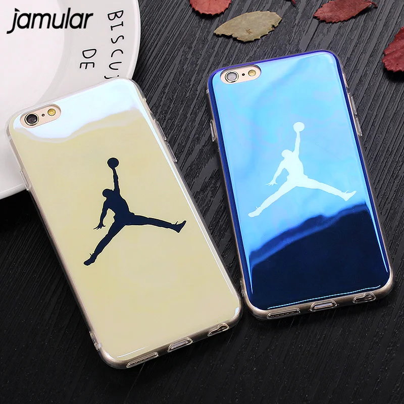 

JAMULAR Slim Michael Jordan Case For iPhone 7 8 6 6s Plus X Silicone Soft Cases Back Cover for iPhone XR XS MAX Shell Fundas