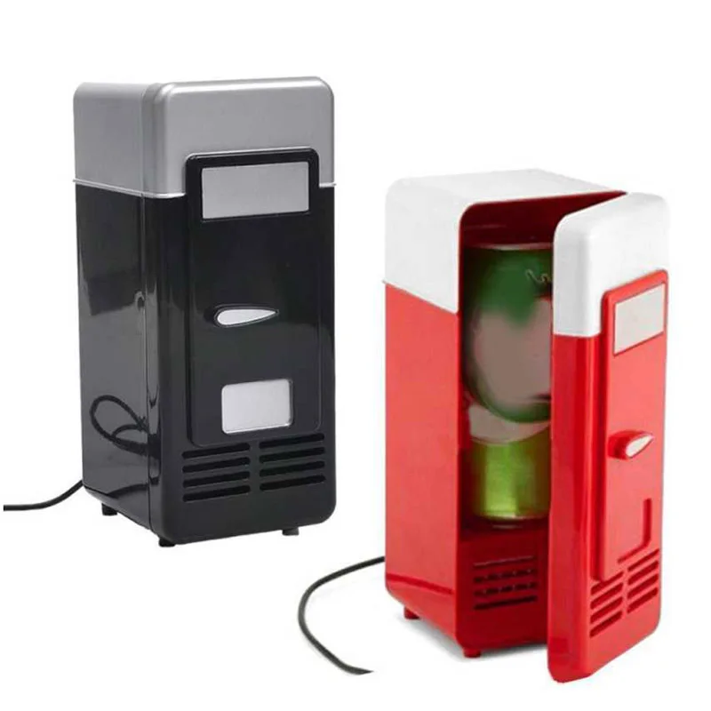 Настольный мини-холодильник с морозильной камерой, USB нагреватель, холодильник, USB Холодильник, автомобильный охладитель, гаджет, банки для напитков, охладитель и подогреватель