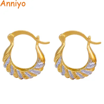 

Anniyo Two Tone Small Size Earrings for Women/Girl,Mix Color Earrings Arab/Africa Jewelry Trendy #220085