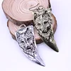 Boucles d'oreilles Vintage en forme de corne de loup pour femme, longues, Punk, Animal, hip hop, livraison directe ► Photo 3/6