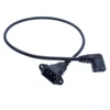 IEC320 C14 to C13 Extension cord,C14 with screw holes and C13 Right Angled Short,60cm lenght,H05VV-F 3G 0.75MM ► Photo 2/5