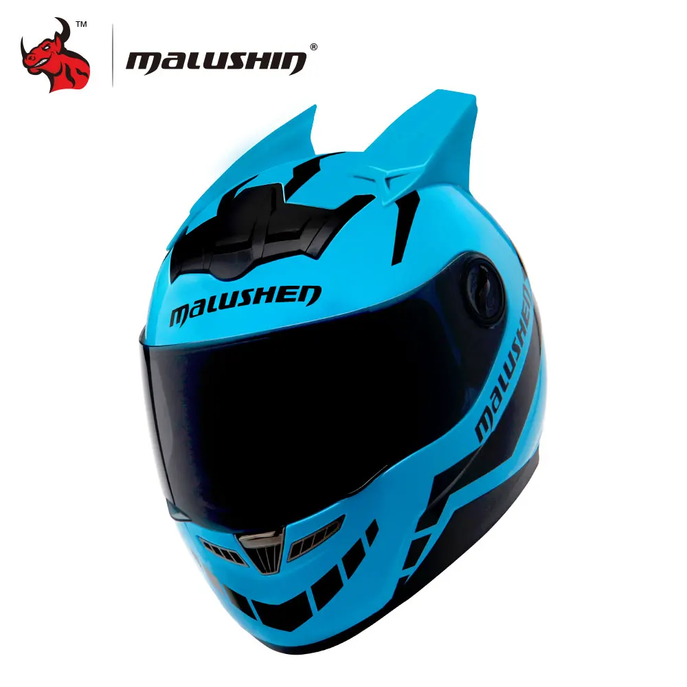 NITRINOS мотоциклетный шлем женская личность мотошлем черный шлем полный уход за кожей лица Moto шлем модный мотоциклетный шлем - Цвет: 999 Blue