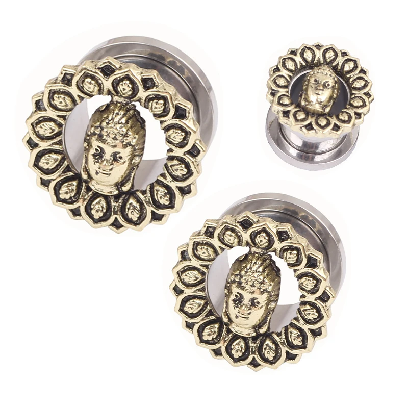 Brass New Fashion Ear Plugs Tunnels Earlobe Piercings Flesh Tunnel Ear Plugs Ear Expander