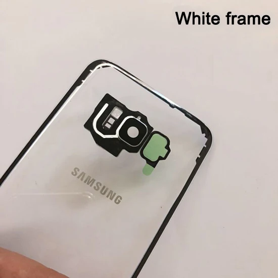 Чехол для задней панели samsung для samsung Galaxy S7 G9300 S7 Edge S7Edge G9350 стеклянная прозрачная задняя крышка - Цвет: White