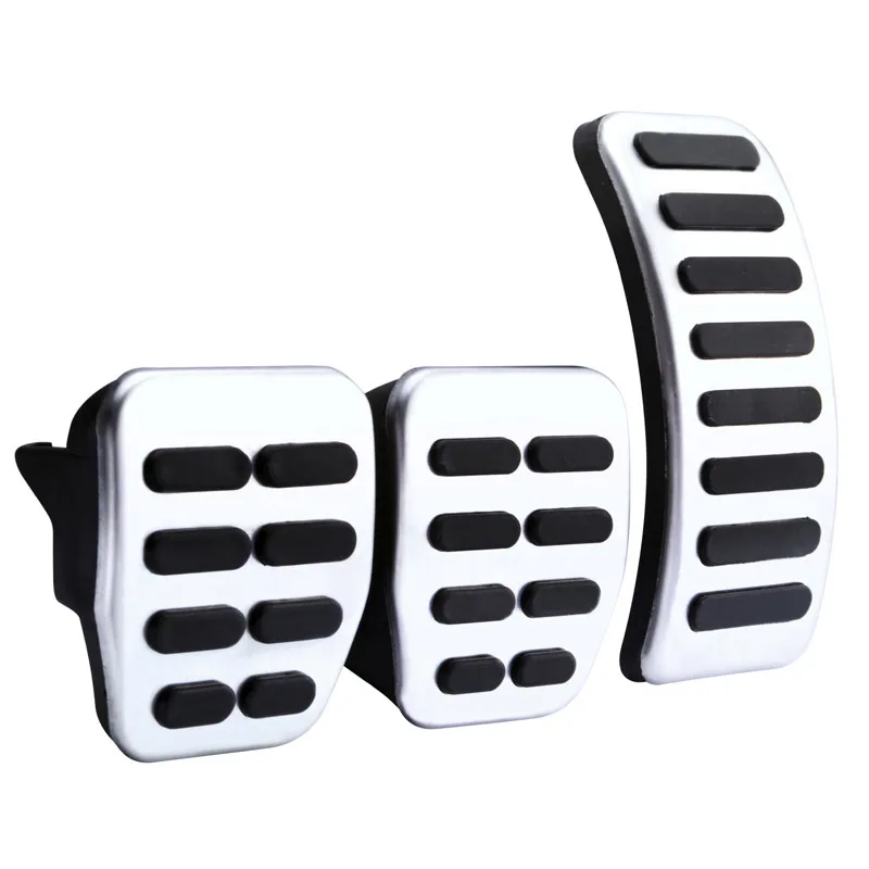 

Car Foot Treadle Cover Pad Stainless Steel Auto Non-Slip Pedal Car Pedal Cover Set For Volkswagen POLO Bora Skoda Fabia Golf 4