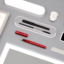 Metal Fountain Pen Ink Set Kaco F Nib 0.5mm Black Red Stainless Steel Nib Gift Pens Business Office Supplies Writing Stationery цена Metal Fountain Pen Ink Set Kaco F Nib 0.5mm Black Red Stainless Steel Nib Gift Pens Business Office Supplies Writing Stationery цены онлайн