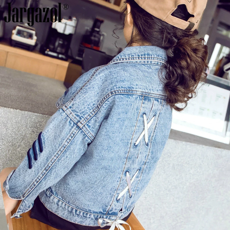 

Girl Jeans Jacket Spring and Autumn 2019 New Children Cool Jacket Denim Coat Fashion Casual Coat for Kids Girl High Quality
