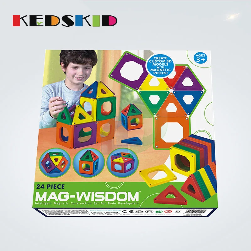 

New 26pcs Mini Magnetic Designer Construction Set Model & Building Toy Plastic Magnetic Blocks Educational Toys For Kids Gift