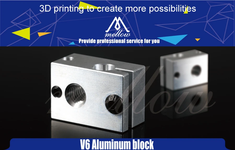 1 шт. алюминиевый V6 нагреватель Блок HotEnd для PT100 датчик картридж Themocouple& Термистор для 3d принтер Экструдер Горячий Конец части комплект