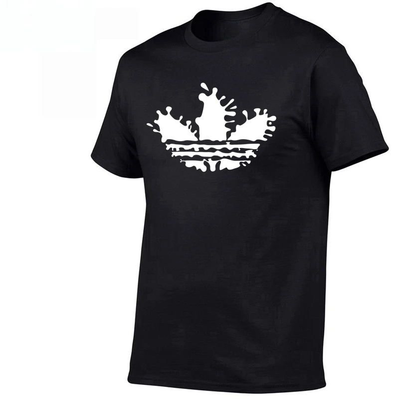 

Summer Cotton Men T-shirt 2018 Newest ADI LOGO Print Fashion Brand Clothing T shirt Men Black Trend Short sleeve Tshirt