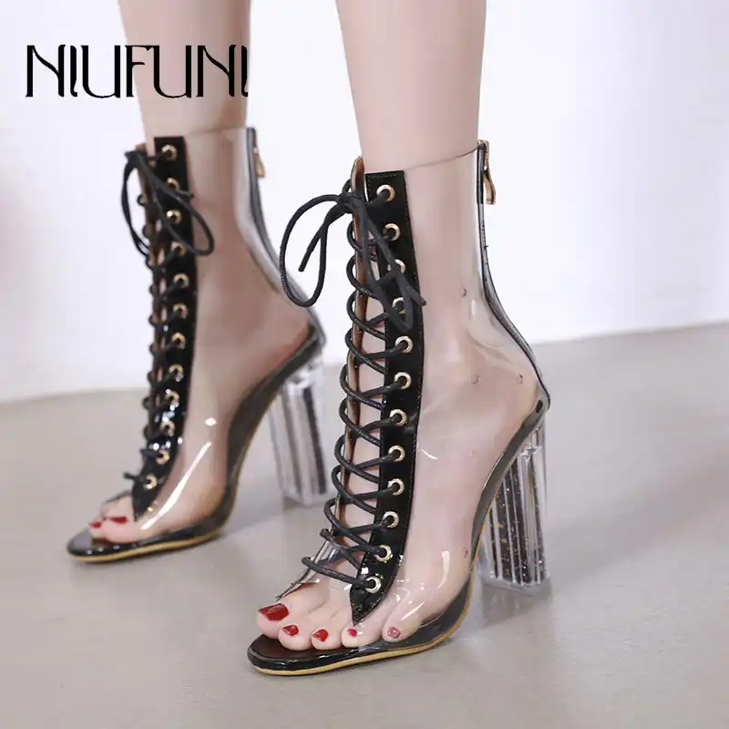 peep toe heels booties