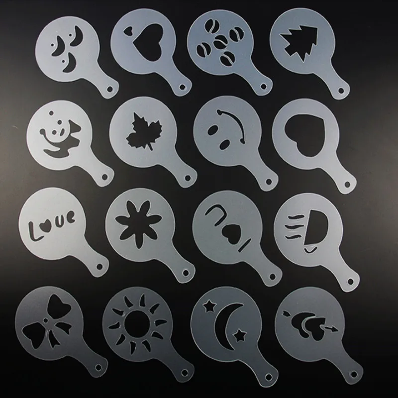 16Pcs-Coffee-Latte-Cappuccino-Barista-Art-Stencils-Cake-Duster-Templates-Coffee-Tools-Accessories-Gusto-Nespresso-Zavarnik