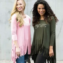 Женский свитер с кисточками и круглым вырезом, с буквенным принтом, укороченные пуловеры с бахромой, модный свитер для девочек, шикарная уличная одежда, топы на зиму/осень