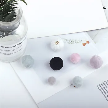

Wholesale 50PCs 12MM 16MM 20MM Chunky Round handmade Fabric Balls Beads Fit Girls Earring Necklace Bracelet Phone Chain Decor