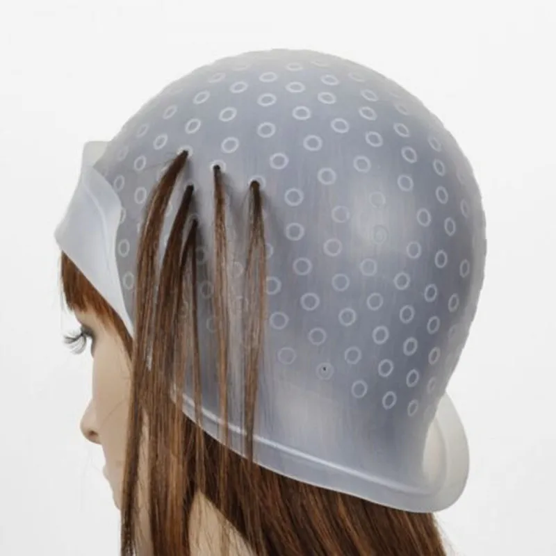 

Reusable Professional Hair Colouring Hat Highlighting Dye Cap White Frosting Tipping Color Hairdressing Styling Tools
