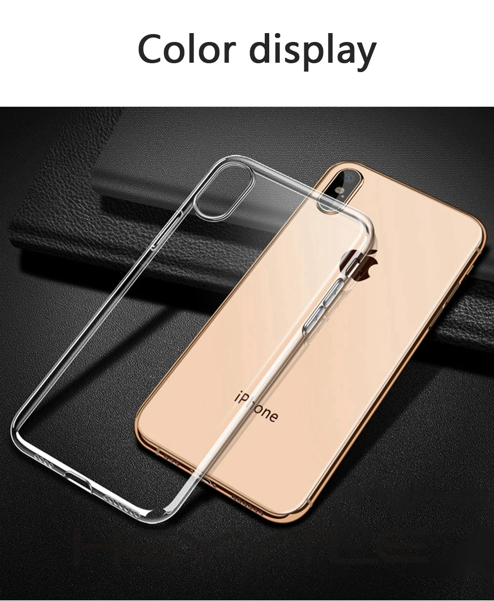 Heyytle Ultra Slim Transparent Phone Case For iPhone 8 7 6 6s Plus X XS max XR Clear Cases For iPhone 8Plus Soft TPU Cover Coque