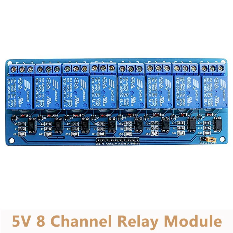 

With Optocoupler 8 Channel Relay Module Relay Control Panel PLC 5V Module