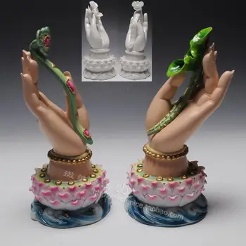 

9 inch rosette of Chayote Bergamot Ruyi ornaments Dehua ceramic Buddha TV cabinet furniture white porcelain