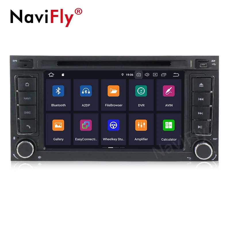 Excellent NaviFly Android9.0 IPS Screen DSP Quad core Car Multimedia player 2 Din Autoradio For VolkswagenTouareg T5 Canbus Wifi FM DVR 3