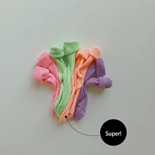 Girls' Soft Shiny Candy Color Knee-Highs Cotton Socks Supper Soft Airy Ribbed Knitted Long Tube Children Girl Student Baby Socks Girls' Soft Shiny Candy Color Knee-Highs Cotton Socks Supper Soft Airy Ribbed Knitted Long Tube Children Girl Student Baby Socks