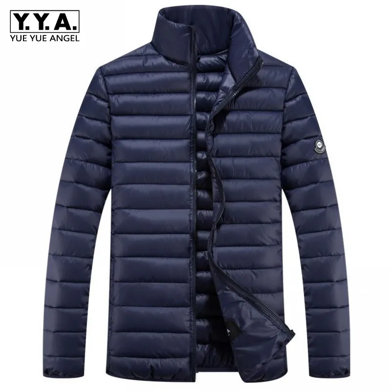 Зимняя мужская куртка размера плюс 5XL-9XL, парка, одноцветная, стоячий воротник, ветровка, пальто, теплый наполнитель, Повседневная приталенная парка, пальто