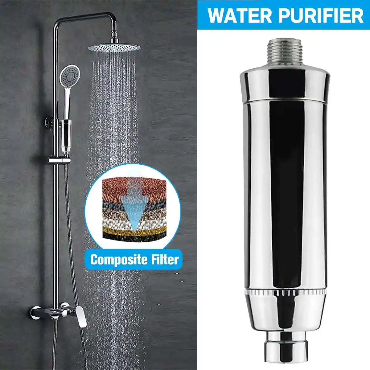 Home Water Purifier Chlorine Shower Filter Activated Carbon