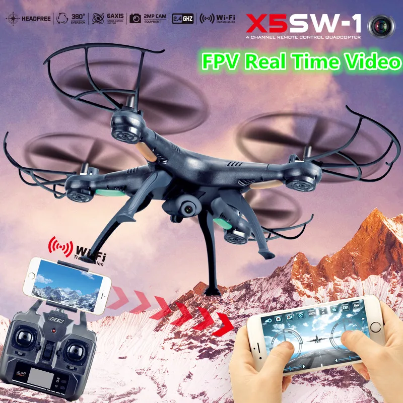 X5SW X5SW-1 FPV Дроны с камерой HD Квадрокоптер Радиоуправляемый беспилотный