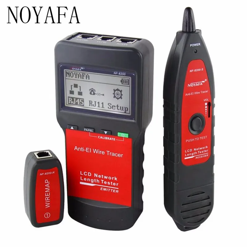 

Noyafa NF-8200 LAN RJ45 Wire Cable Tester Ethernet Network Wire Tracker Cable Length Tester With Backlight LCD Display