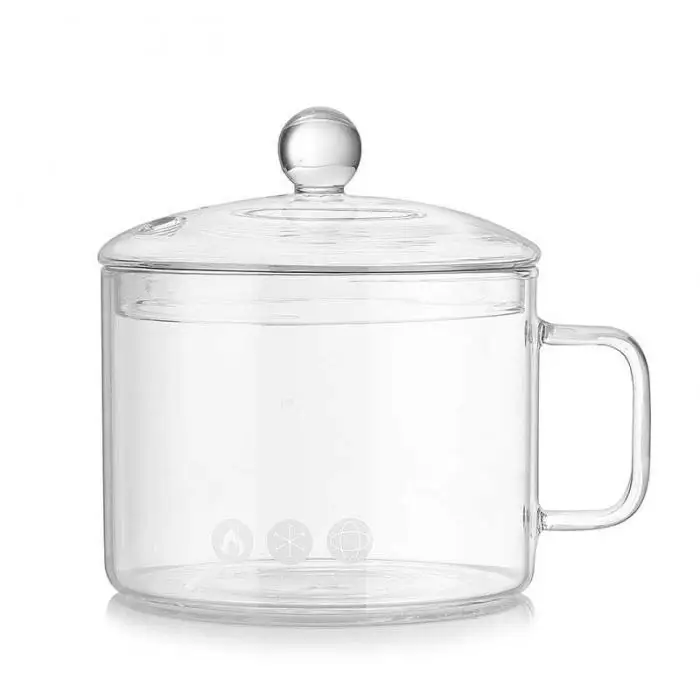 1300 мл креативная чашка для лапши быстрого приготовления чаша с крышкой Большая шкала молоко салат миска суп Microwaveable Чаша Стеклянная домашняя детская посуда