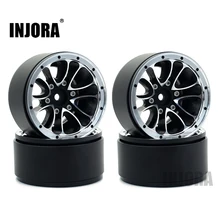 INJORA 4pcs 1.9 Beadlock Wheel Rim for 1:10 RC Crawler Axial SCX10 90047 90046 TAMIYA RC4WD CC01 D90 D110 RC Car Wheel Hub