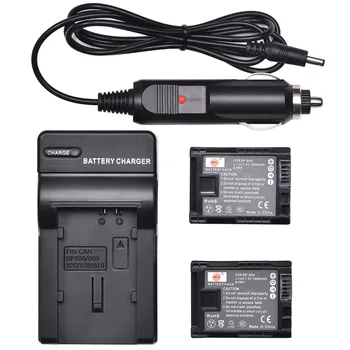 

DSTE 2pcs BP-809 Camera Battery with US Plug Charger and Car Charger for HF10 HF100 HF11 HG20 HG21 M30 M300 Camera