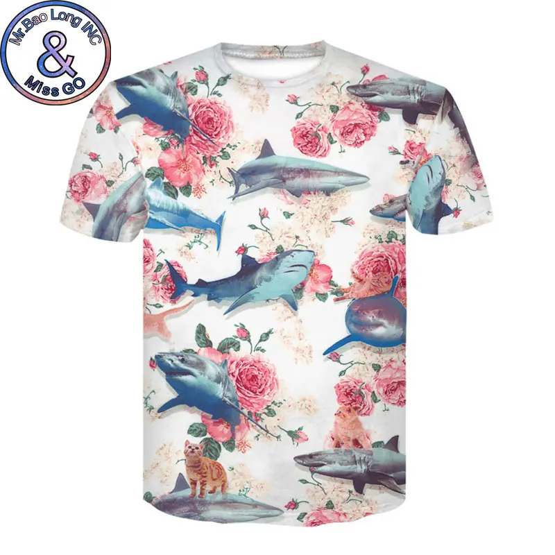 Funny 3D Cat Print Short Sleeve T shirt Men 2018 Summer ...