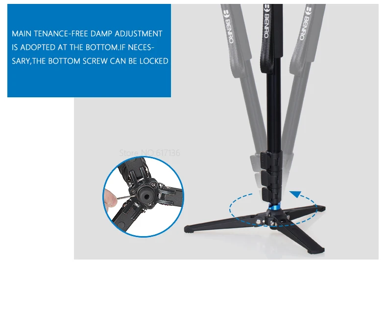 Benro A35FDS4 монопод алюминиевые подставки для камеры для видео DSLR камеры с S4 головкой Максимальная загрузка 4 кг