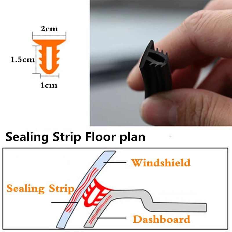 Для Skoda KODIAQ Octavia superb приборной панели автомобиля уплотнительная полоса резиновые уплотнения лобового стекла зазор Звукоизоляционная лента