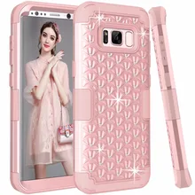 

Shockproof Phone Case For Samsung Galaxy S8 Plus,Heavy Duty Shockproof Diamond Bling Rhinestone Case For Samsung Galaxy S8 Shell