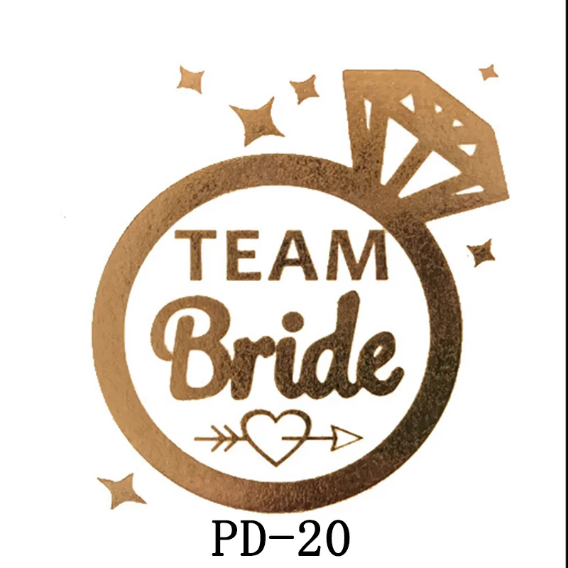 10pc Bridal Team Bridesmaid team temporary tattoo Bachelor Bride Party Sticker Decoration Marriage Bridal To Be Party Supplies 