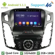 Quad Core 8″ HD 1024*600 Android 5.1.1 Car Multimedia DVD Player Radio Stereo 3G/4G WIFI USB GPS Map For Ford Focus 3 2011-2014