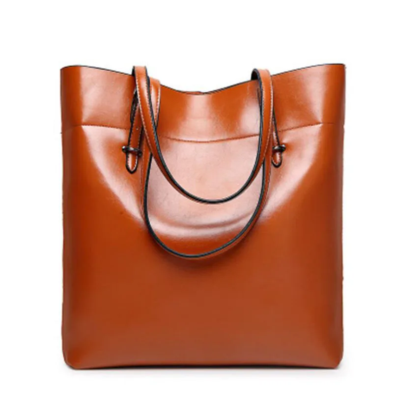 

Women 2018 New Fashion Handbag Solid Big Capacity PU Leather Bucket European and American Ladies Hot Shoulder Bag Shopping Bag
