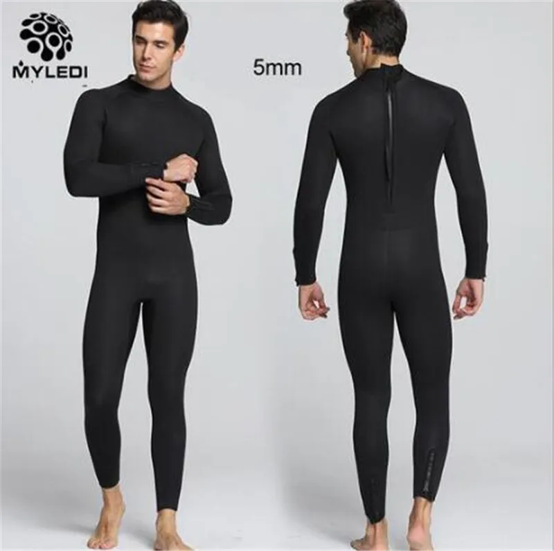 

MYLEGEND Diving Wetsuit Fleece Keep Warm 5mm Neoprene One Piece Full Suit Blind Stitching Jumpsuit Surfing Suit Wetsuit