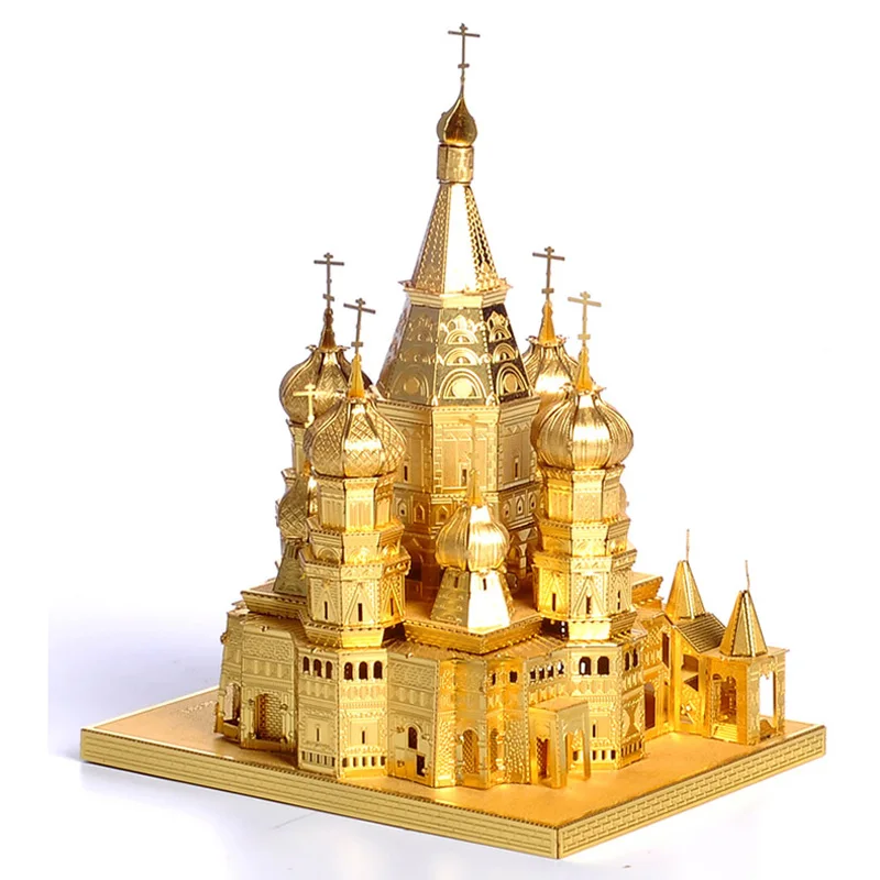 

Piececool Saint Basils Cathedral Building Architecture DIY 3d Metal Nano Puzzle Assemble Model Kits P014 Laser Cut Jigsaw Toys