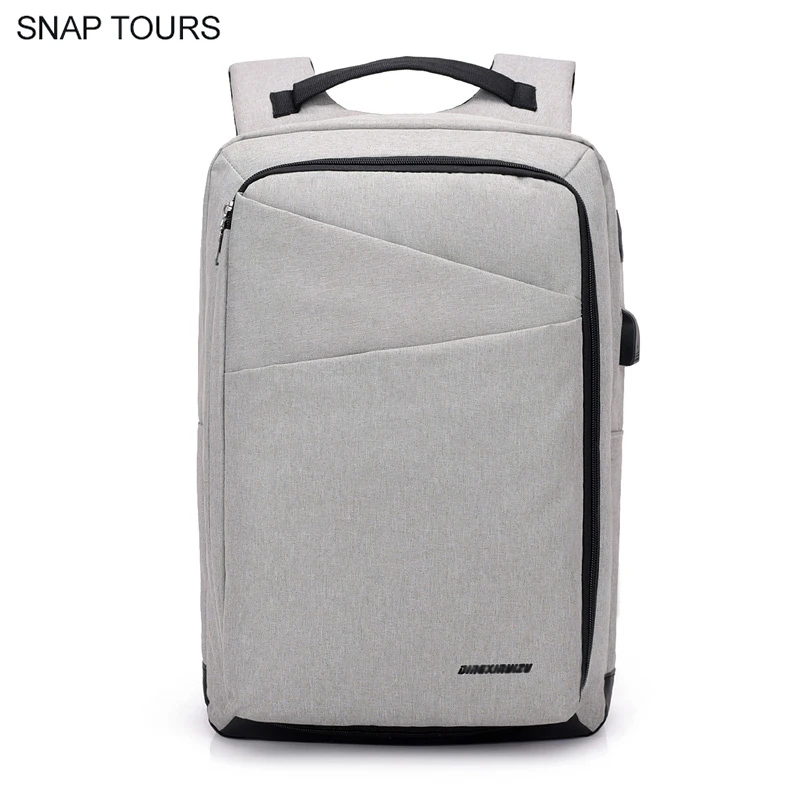 

SNAP TOURS 2019 Solid Men Travel Backpack With USB Charging Korean Fashion Large Space Male Laptop Backpack Trip Bagpack