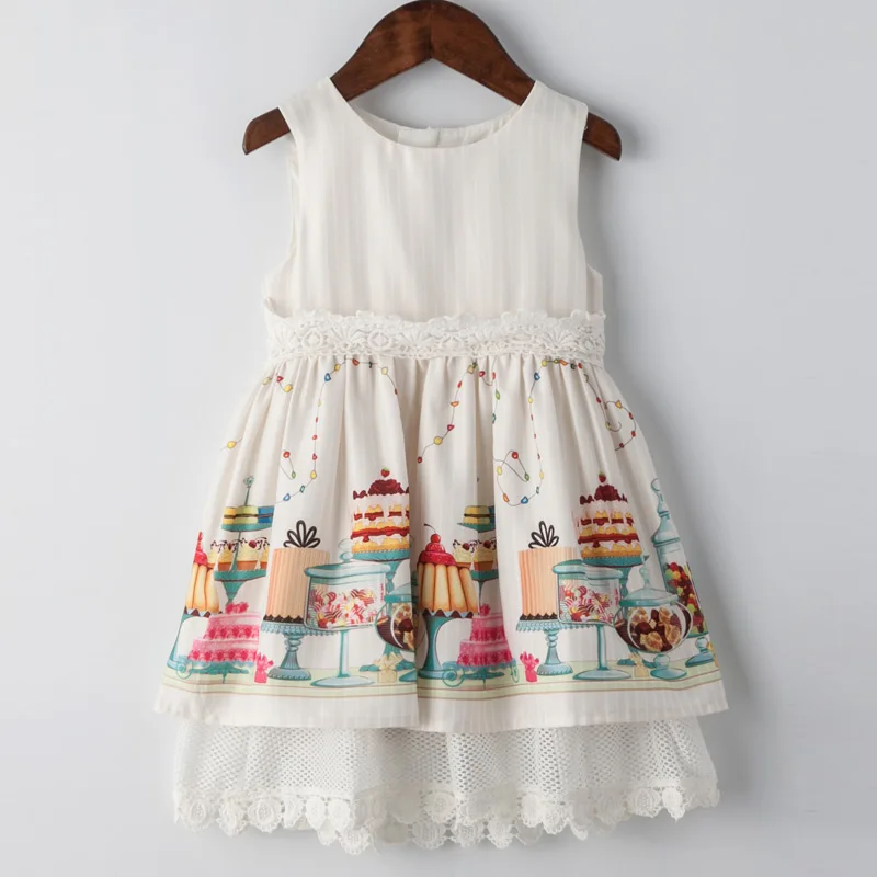 Летнее платье для девочек 3-10 лет; платье принцессы с цветочной вышивкой для девочек; Детские праздничные платья для девочек; Детские платья с принтом