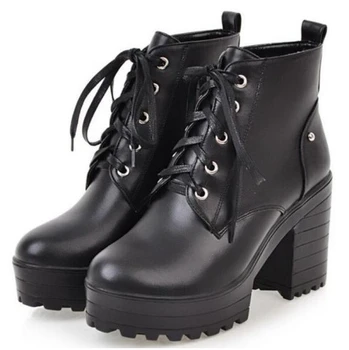 

Chaussure Femme Shoes Woman Women Pumps Fashion Laides Platform Girls High Heels Ankle Motorcycle Boots Winter Martin G61188