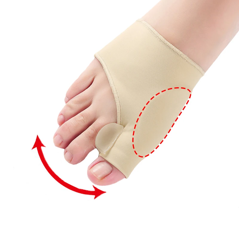 1Pair Big Bone Orthopedic Bunion Correction Pedicure Socks Silicone Hallux Valgus Corrector Braces Toes Separator Feet Care Tool